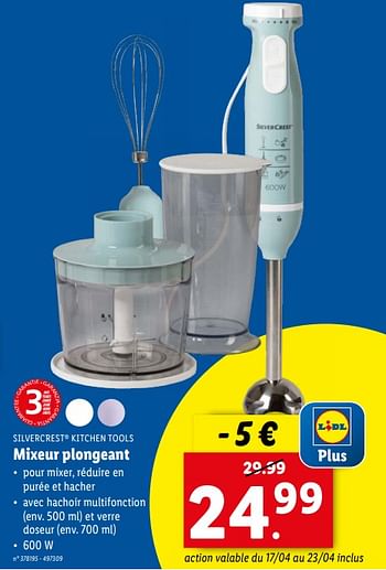 Promoties Silvercrest kitchen tools mixeur plongeant - SilverCrest - Geldig van 17/04/2024 tot 23/04/2024 bij Lidl