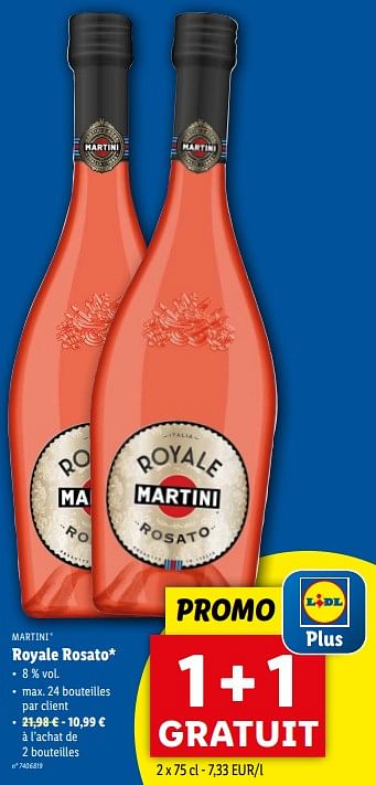 Promoties Royale rosato - Martini - Geldig van 17/04/2024 tot 23/04/2024 bij Lidl