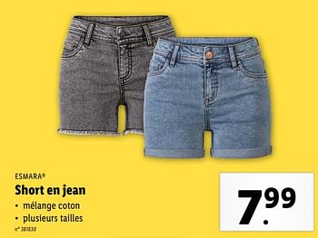 Promoties Short en jean - Esmara - Geldig van 17/04/2024 tot 23/04/2024 bij Lidl