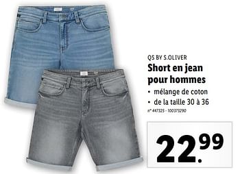 Promoties Short en jean pour hommes - S. Oliver - Geldig van 17/04/2024 tot 23/04/2024 bij Lidl