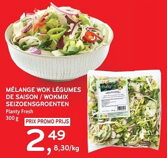 Promoties Mélange wok légumes de saison planty fresh - Huismerk - Alvo - Geldig van 10/04/2024 tot 16/04/2024 bij Alvo