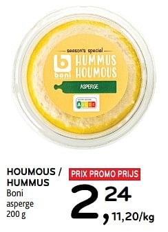 Promoties Houmous boni - Boni - Geldig van 10/04/2024 tot 23/04/2024 bij Alvo