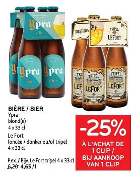 Promotions Bière ypra -25% à l’achat de 1 clip - Ypra - Valide de 10/04/2024 à 23/04/2024 chez Alvo