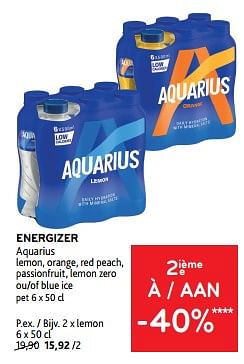 Promoties Energizer aquarius 2ième à -40% - Aquarius - Geldig van 10/04/2024 tot 23/04/2024 bij Alvo