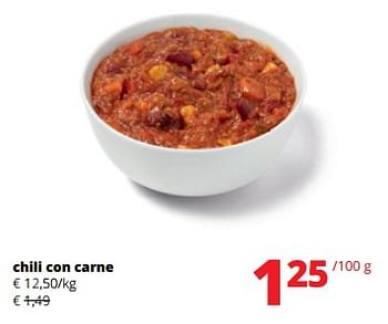 Promotions Chili con carne - Produit Maison - Spar Retail - Valide de 11/04/2024 à 24/04/2024 chez Spar (Colruytgroup)