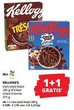 Promotions Kellogg’s coco pops loops - Kellogg's - Valide de 11/04/2024 à 24/04/2024 chez Spar (Colruytgroup)
