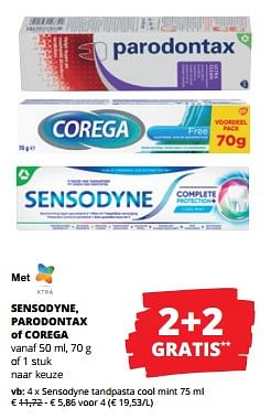 Promotions Sensodyne tandpasta cool mint - Sensodyne - Valide de 11/04/2024 à 24/04/2024 chez Spar (Colruytgroup)