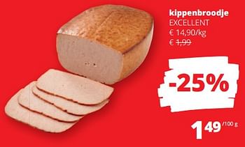 Promoties Kippenbroodje excellent - Excellent - Geldig van 11/04/2024 tot 24/04/2024 bij Spar (Colruytgroup)
