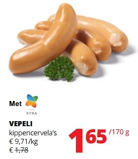 Promotions Vepeli kippencervela’s - Vepeli - Valide de 11/04/2024 à 24/04/2024 chez Spar (Colruytgroup)