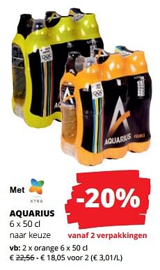 Promotions Aquarius orange - Aquarius - Valide de 11/04/2024 à 24/04/2024 chez Spar (Colruytgroup)