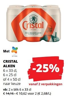 Promotions Cristal alken - Cristal - Valide de 11/04/2024 à 24/04/2024 chez Spar (Colruytgroup)