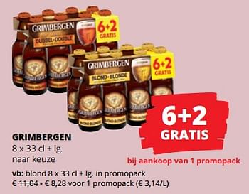 Promotions Grimbergen blond - Grimbergen - Valide de 11/04/2024 à 24/04/2024 chez Spar (Colruytgroup)