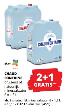 Promoties Natuurlijk mineraalwater - Chaudfontaine - Geldig van 11/04/2024 tot 24/04/2024 bij Spar (Colruytgroup)