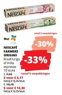 Nescafé farmers origins brazil lungo of india espresso-Nescafe
