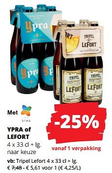 Promoties Tripel lefort - Lefort - Geldig van 11/04/2024 tot 24/04/2024 bij Spar (Colruytgroup)