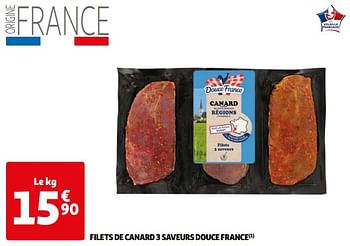 Promoties Filets de canard 3 saveurs douce france - Douce France - Geldig van 18/04/2024 tot 23/04/2024 bij Auchan