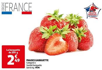 Promoties Fraises gariguette - Huismerk - Auchan - Geldig van 18/04/2024 tot 23/04/2024 bij Auchan