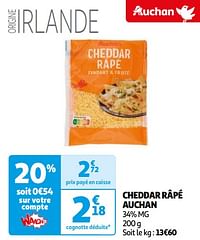 Cheddar râpé auchan-Huismerk - Auchan