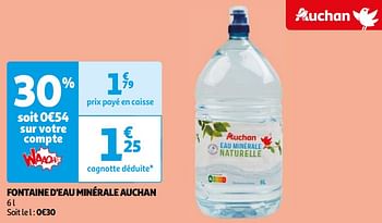 Promoties Fontaine d`eau minérale auchan - Huismerk - Auchan - Geldig van 16/04/2024 tot 22/04/2024 bij Auchan
