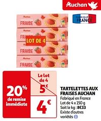 Tartelettes aux fraises auchan-Huismerk - Auchan