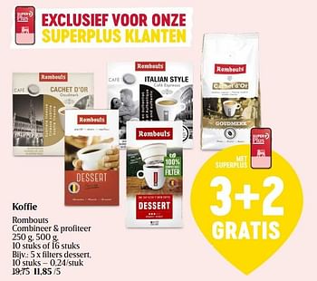 Promotions Koffie - Rombouts - Valide de 18/04/2024 à 24/04/2024 chez Delhaize