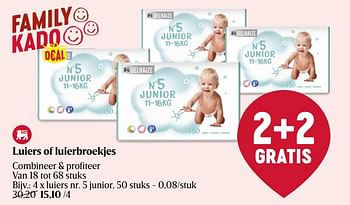 Promoties Luiers nr. 5 junior - Huismerk - Delhaize - Geldig van 18/04/2024 tot 24/04/2024 bij Delhaize