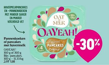 Promotions Pancakes - Oayeah! - Valide de 18/04/2024 à 24/04/2024 chez Delhaize