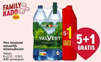 Promotions Niet-bruisend natuurlijk mineraalwater - Valvert - Valide de 18/04/2024 à 24/04/2024 chez Delhaize
