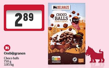 Promoties Ontbijtgranen choco balls - Huismerk - Delhaize - Geldig van 18/04/2024 tot 24/04/2024 bij Delhaize