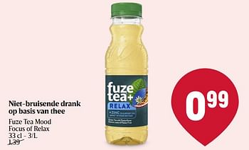 Promoties Fuze tea mood focus of relax - FuzeTea - Geldig van 18/04/2024 tot 24/04/2024 bij Delhaize
