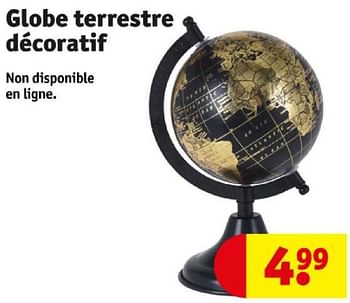 Promoties Globe terrestre décoratif - Huismerk - Kruidvat - Geldig van 16/04/2024 tot 21/04/2024 bij Kruidvat