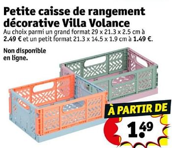 Promoties Petite caisse de rangement décorative villa volance - Villa Volance - Geldig van 16/04/2024 tot 21/04/2024 bij Kruidvat