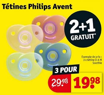 Promoties Tétine soothie - Philips - Geldig van 16/04/2024 tot 21/04/2024 bij Kruidvat