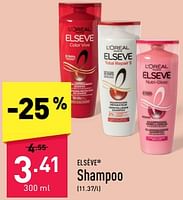 Promoties Shampoo - L'Oreal Paris - Geldig van 22/04/2024 tot 28/04/2024 bij Aldi