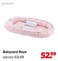 Promoties Babynest roze - BabyJem - Geldig van 15/04/2024 tot 25/05/2024 bij Baby-Dump