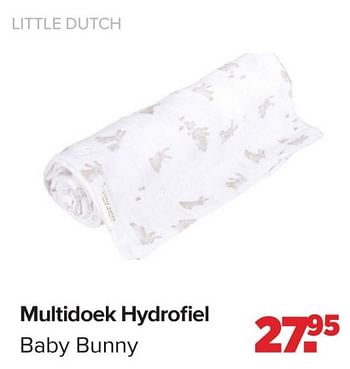 Promoties Multidoek hydrofiel baby bunny - Little Dutch - Geldig van 15/04/2024 tot 25/05/2024 bij Baby-Dump