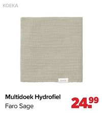 Multidoek hydrofiel faro sage-Koeka