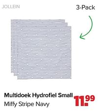 Multidoek hydrofiel small miffy stripe navy-Jollein