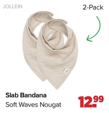 Promotions Slab bandana soft waves nougat - Jollein - Valide de 15/04/2024 à 25/05/2024 chez Baby-Dump