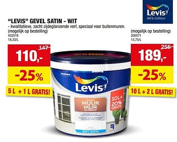 Promoties Levis gevel satin wit - Levis - Geldig van 17/04/2024 tot 28/04/2024 bij Hubo