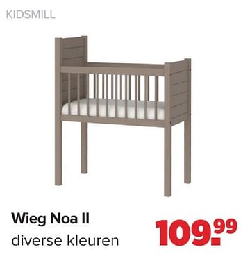 Promoties Wieg noa ii diverse kleuren - Kidsmill - Geldig van 15/04/2024 tot 25/05/2024 bij Baby-Dump