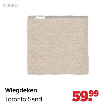 Promoties Wiegdeken toronto sand - Koeka - Geldig van 15/04/2024 tot 25/05/2024 bij Baby-Dump