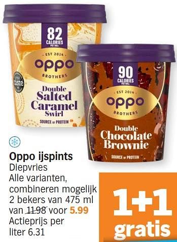 Promotions Oppo ijspints - Oppo Pints - Valide de 15/04/2024 à 21/04/2024 chez Albert Heijn