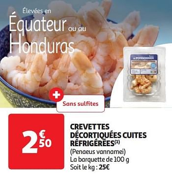 Promoties Crevettes décortiquées cuites réfrigérées - Huismerk - Auchan - Geldig van 16/04/2024 tot 21/04/2024 bij Auchan