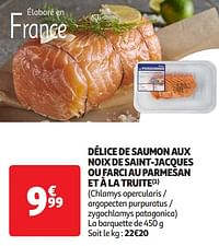 Délice de saumon aux noix de saint-jacques ou farci au parmesan et à la truite-Huismerk - Auchan