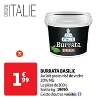 Burrata basilic-Huismerk - Auchan