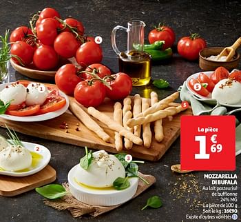 Promoties Mozzarella di bufala - Huismerk - Auchan - Geldig van 16/04/2024 tot 21/04/2024 bij Auchan