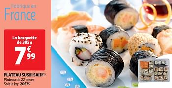 Promoties Plateau sushi saiji - Huismerk - Auchan - Geldig van 16/04/2024 tot 21/04/2024 bij Auchan