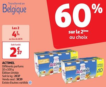 Promoties Actimel différents parfums - Danone - Geldig van 16/04/2024 tot 21/04/2024 bij Auchan