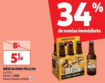 Promoties Bière blonde pélican - Pélican - Geldig van 16/04/2024 tot 21/04/2024 bij Auchan